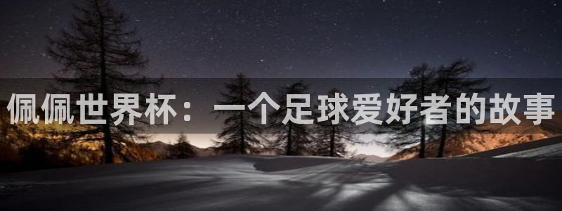 2026年世界杯直播平台：佩佩世界杯：一个足球爱好者的故事